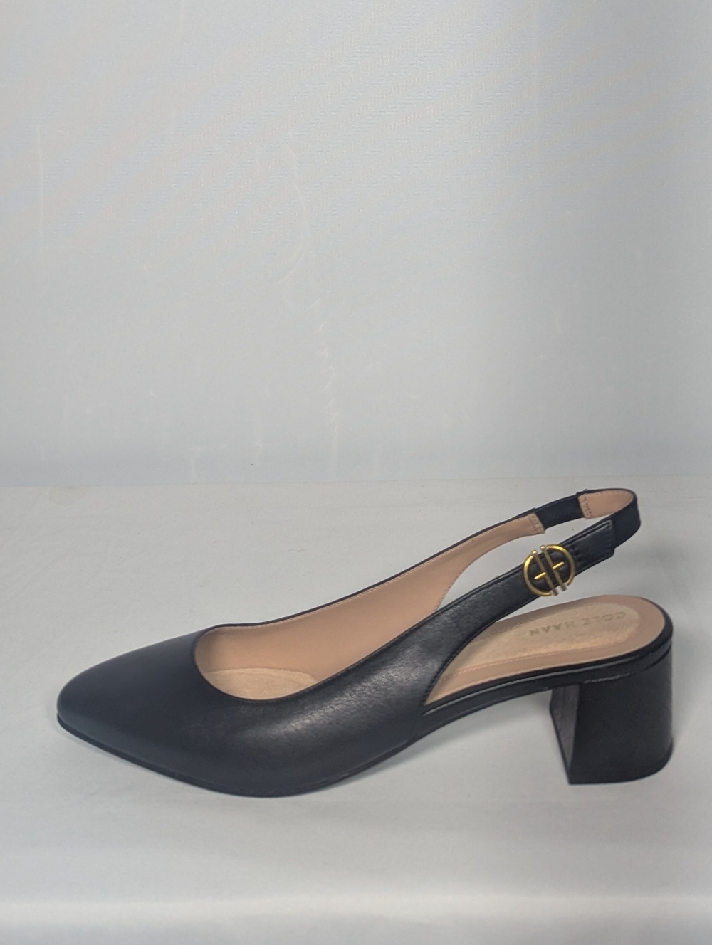 NEW Cole Haan Womens Leather Go To Slingback Pump sz 9.5 black